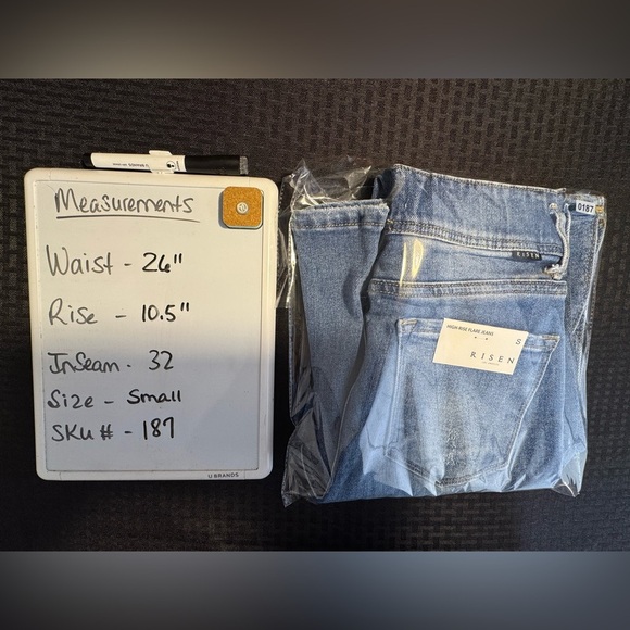 Women's Flare Blue Jeans by Risen - Picture 6 of 6